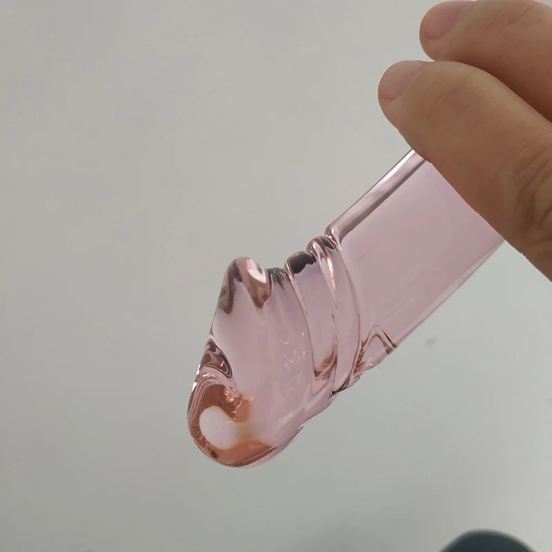 Hippocampus Form Pink Glas Dildo Penis Cock Anal Plug Voksen Sex Legetøj Kvindelige Onani Butt Plug
