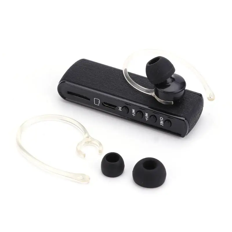 Holdbar Øretelefoner Fine Design R12 Digital Voice Recorder Trådløse Bluetooth-Headsets, MP3-Afspiller Understøtter Card