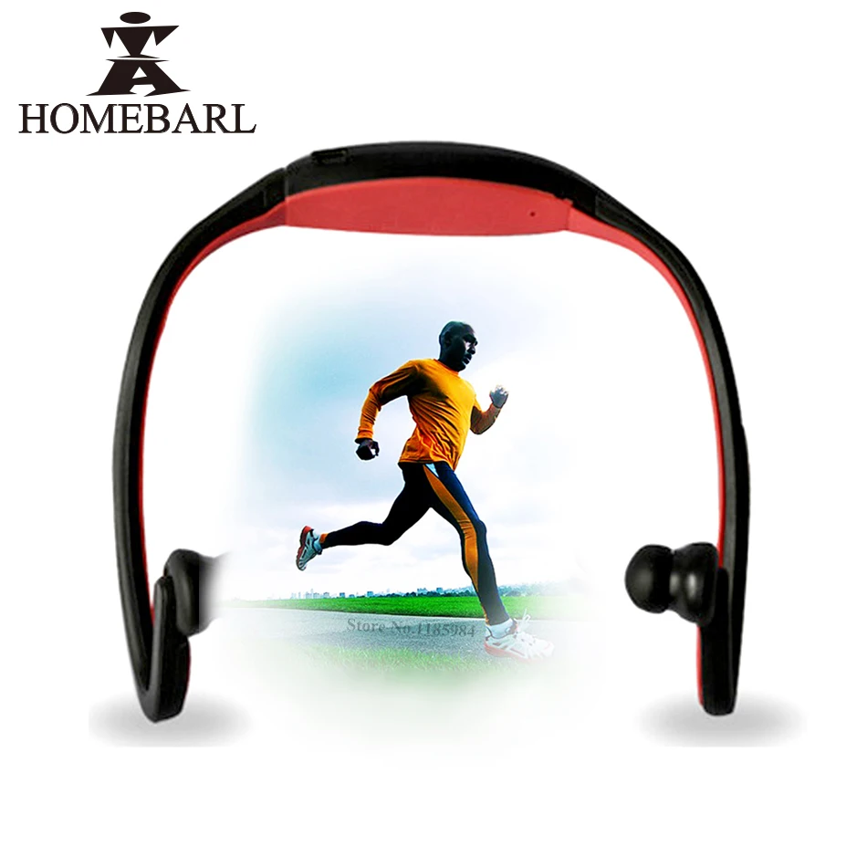 HOMEBARL BS19C Bluetooth 4.0 Sport Trådløse Hals Hovedtelefoner Hovedtelefoner Headset + 8GB 16GB Micro SD-Kort / FM-Radio / Mic PK ZK-S9