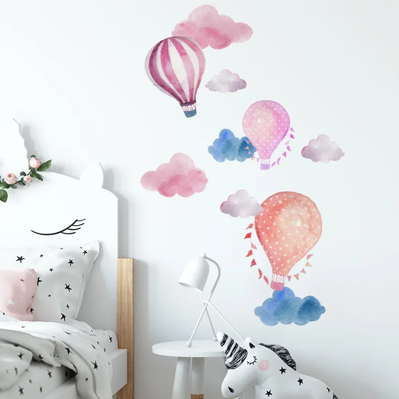 Hot air balloon Tegnefilm Wall Sticker Hjem Indretning Stue Dekoration Wall Stickers til Børn værelser Øko-venlige Vinyl Decals