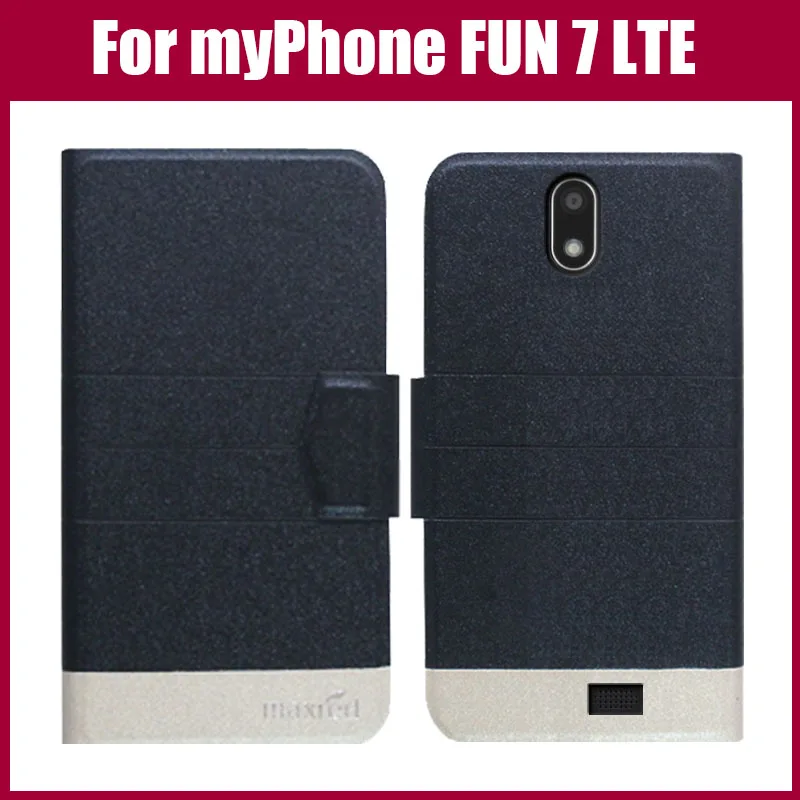 Hot salg! myPhone SJOVE 7 LTE Tilfælde Luksus Flip-Mode Ultra-tynd Læder Telefon Dækning For myPhone SJOVE 7 LTE Tilfældet Med kortholder