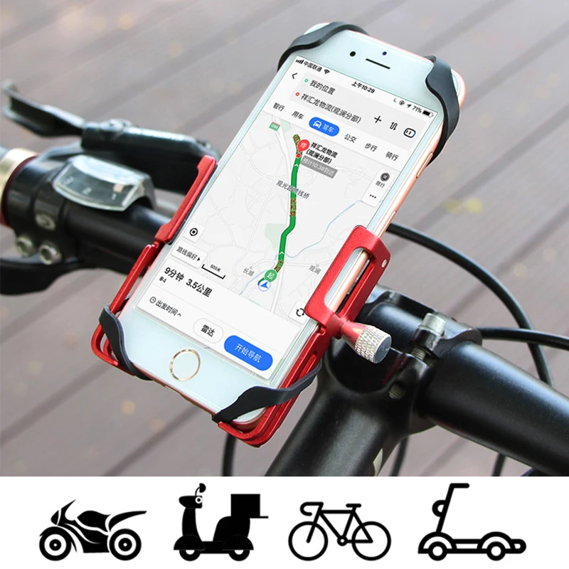 HSSEE Ægte CNC aluminium legering cykel telefon holder 360° roterende telefon holder til MTB cykel motorcykel el-scooter