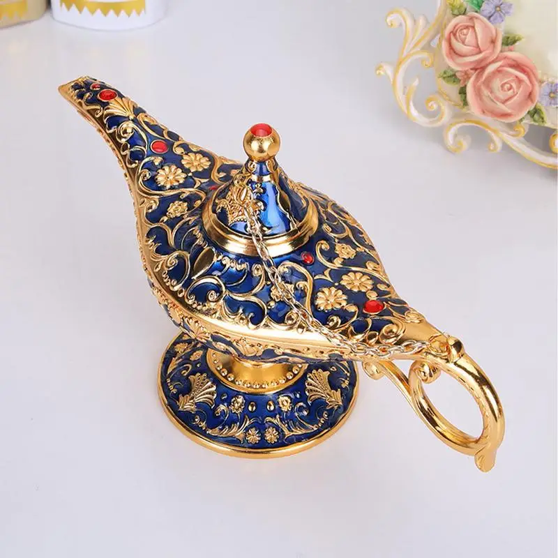 Høj Kvalitet Aladdins Magiske Lampe Eventyr Magiske Lamper Te Pot Genie Lampe Vintage Legetøj Hjem Dekoration Til Børn Gaver