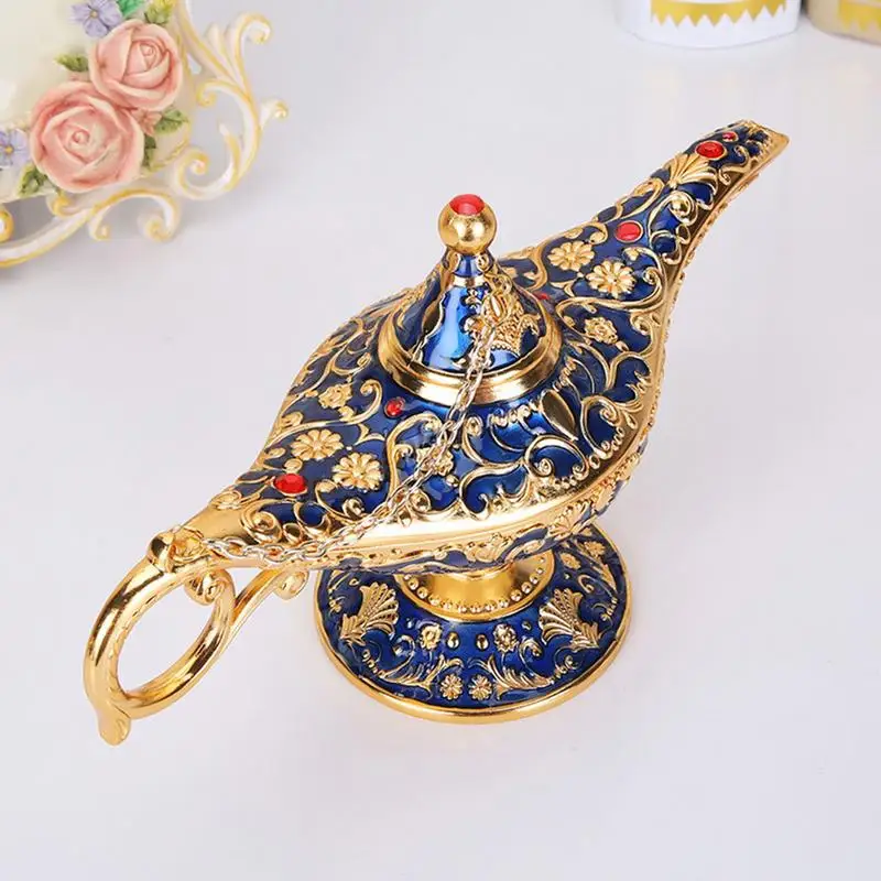Høj Kvalitet Aladdins Magiske Lampe Eventyr Magiske Lamper Te Pot Genie Lampe Vintage Legetøj Hjem Dekoration Til Børn Gaver