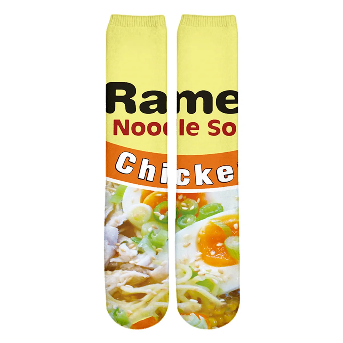 Høj kvalitet sjove bomuld sokker sommeren Nye Mode 3d sokker Kylling Ramen Trykt Mænd/Kvinder afslappet Sok Basketball sokker