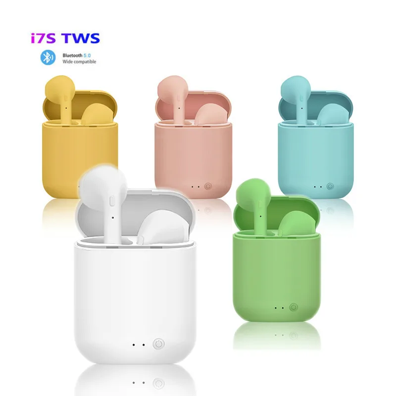 I7 tws Mini TWS Trådløse Bluetooth-Hovedtelefoner 5.0 Hovedtelefoner, Sport Earbuds Headset Med Mic Opladning Kasse Til alle smartphones