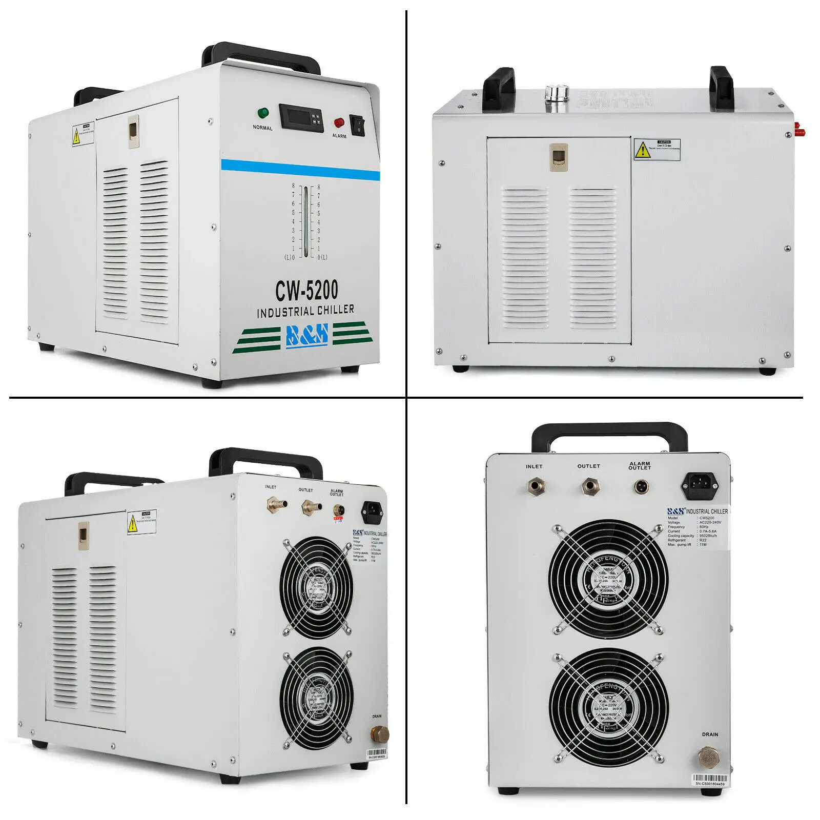 Industrielle vandkøler CW-5200 for CNC/ Laser Gravør Gravering Maskiner