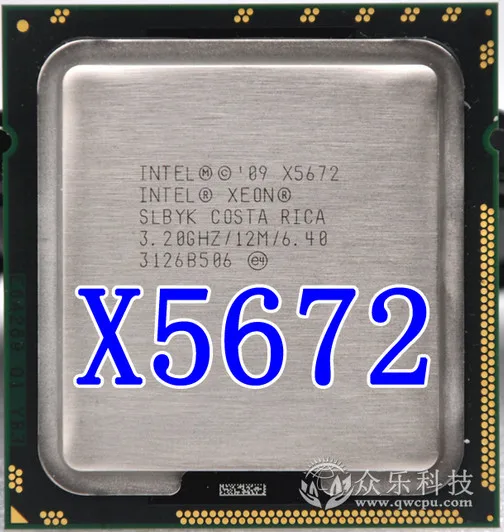 Intel Xeon X5672 x5672 CPU processor /3,2 GHz /LGA1366/12MB/ L3 95W Cache Quad Core server CPU-Gratis Fragt