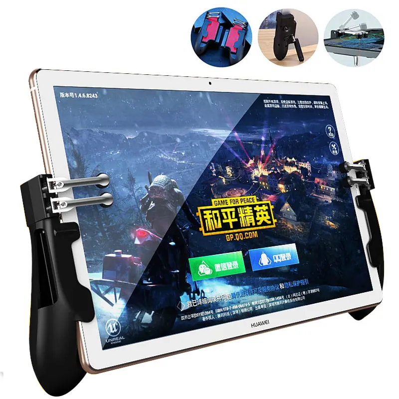 Ipad spil Controller Seks Finger Pubg Mobile Udløse Gamepad Greb L1R1 Fire Mål-Knap Joystick til pad Tablet FPS Spil Håndtag