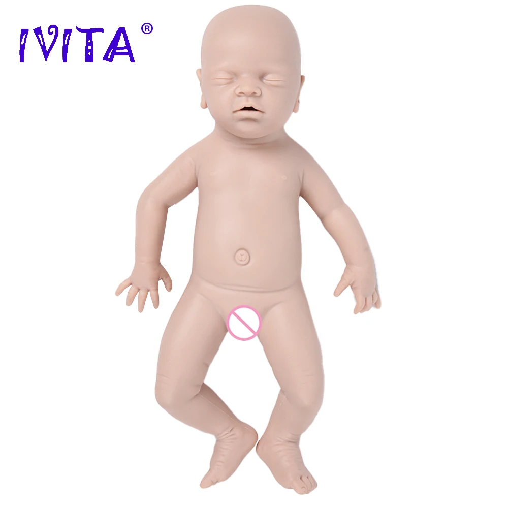 IVITA Hot Salg Silikone Reborn Baby Doll Umalet Ufærdige Bløde Dukker Naturtro Nyfødte Baby DIY Blank Legetøj Kit til Børn