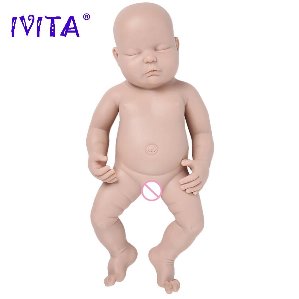 IVITA Hot Salg Silikone Reborn Baby Doll Umalet Ufærdige Bløde Dukker Naturtro Nyfødte Baby DIY Blank Legetøj Kit til Børn