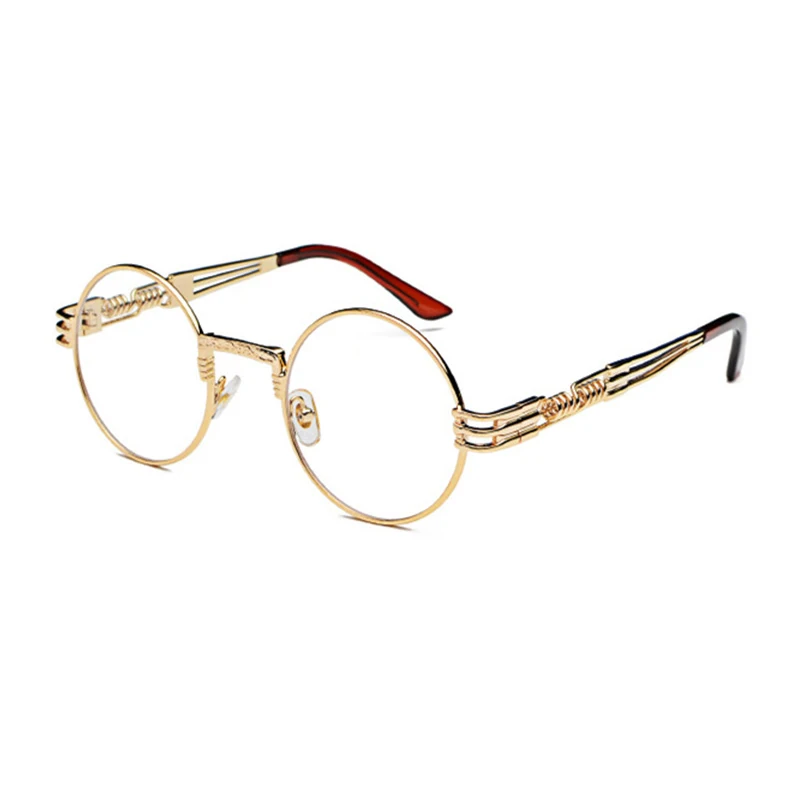 Iways punk, Gothic metal briller mænd og kvinder 2018WrapEyeglasses runde briller med nærsynethed design ramme af en høj kvalitet UV400