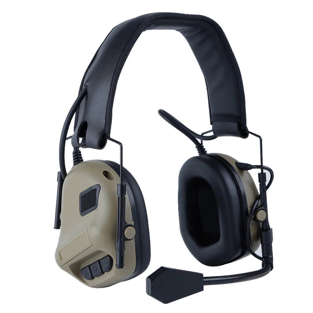 Jagt Taktiske hovedtelefon Militær Standard Optagelse Earmuff passer til TOT-Walkie Talkie radio bruge Airsoft Taktiske Headset