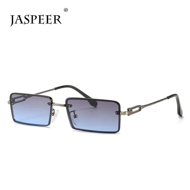 JASPEER Punk Rektangel Solbriller Mænd UV400 Kørsel Sol Briller Vintage Nuancer Solbrille Gradient Linse Retro Enkle Briller