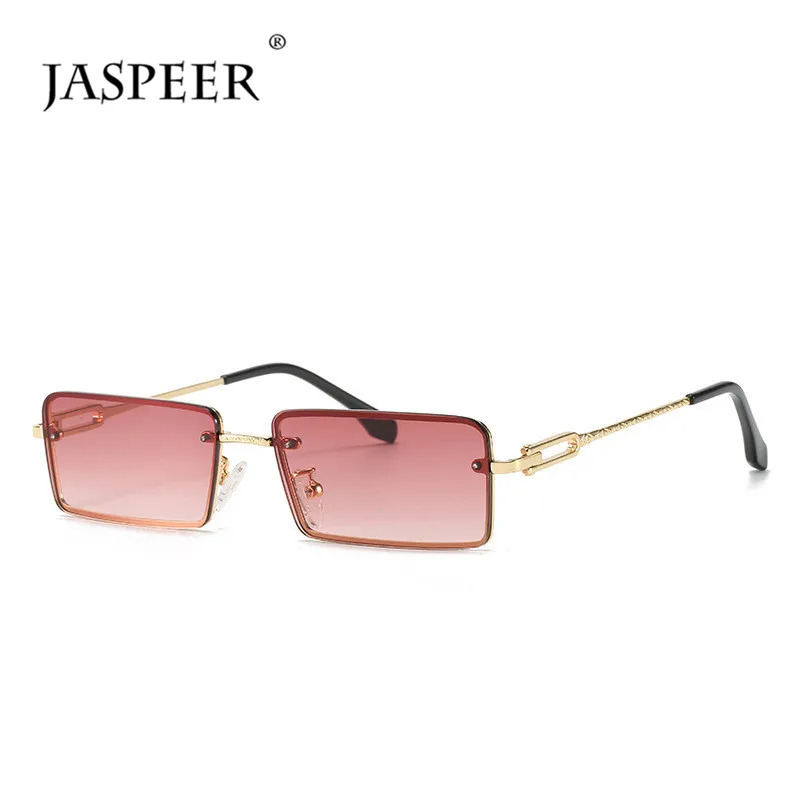 JASPEER Punk Rektangel Solbriller Mænd UV400 Kørsel Sol Briller Vintage Nuancer Solbrille Gradient Linse Retro Enkle Briller