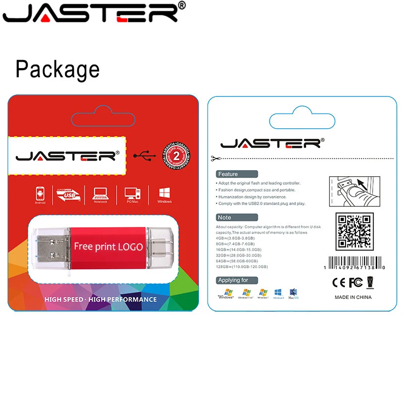 JASTER Højde speed Type C-Pen-Drev, usb-флека 64GB 16GB 32GB флеш карта Type C Høj Hastighed, kørsel til Enhed