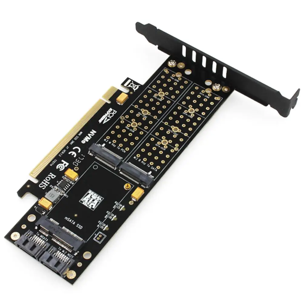 JEYI SK16-PRO m.2 Adapter x16 PCI-E3 Fuld Hastighed for NVME NGFF M. 2 2280 SSD Ark Varmeledningsevne Silicium Wafer Ventilator