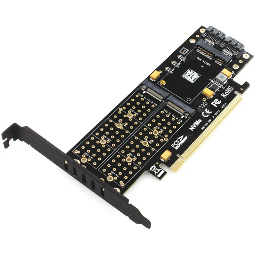 JEYI SK16-PRO m.2 Adapter x16 PCI-E3 Fuld Hastighed for NVME NGFF M. 2 2280 SSD Ark Varmeledningsevne Silicium Wafer Ventilator