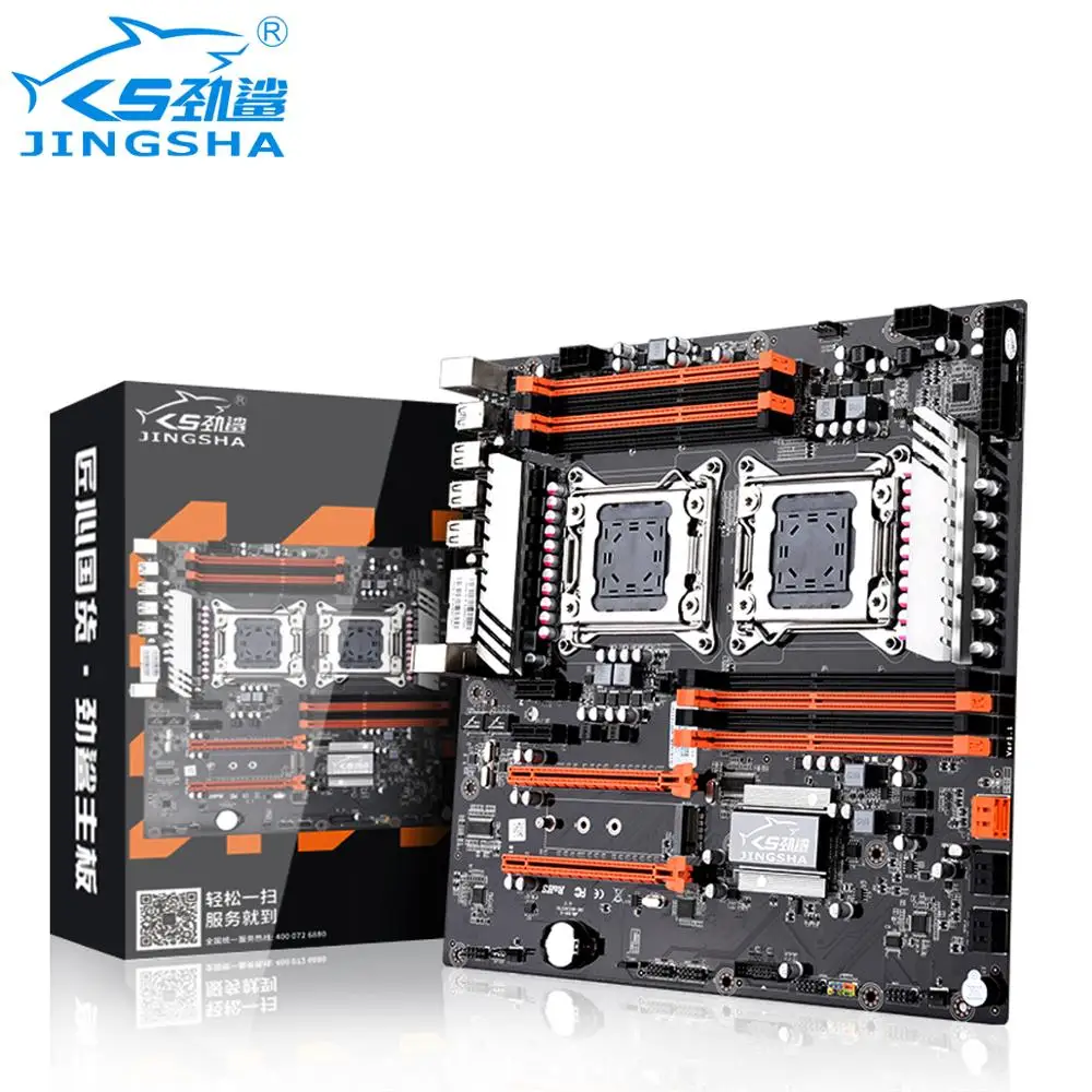 JINGSHA X79 Dual CPU Bundkort sæt med 2stk E5-2620 Super Performance PCI-Express grafikkort (X16)