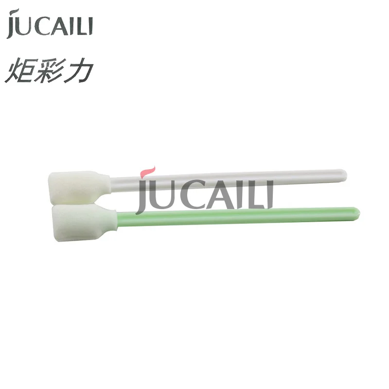Jucaili 50stk/masse grøn/hvid Rengøring podning dx4 dx5 dx7 hoved Mimaki Mutoh printer eco solvent blæk, pensel 13cm