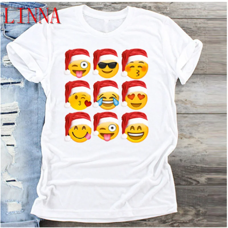 Jul T-shirt Tumblr Grafisk T-shirt til Kvinder Tee Rund Hals, Print T-shirt Ladies Fashion T-shirt-Happy New Year T-shirt