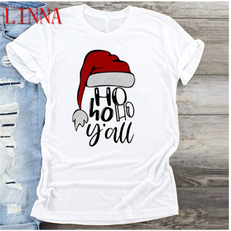 Jul T-shirt Tumblr Grafisk T-shirt til Kvinder Tee Rund Hals, Print T-shirt Ladies Fashion T-shirt-Happy New Year T-shirt