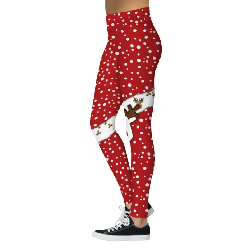 Julen Kvinder Yoga Pants Print Problemfri Elasticed Sport Legging Hofte-løft Høj talje Gym Uddannelse, Sport, Tøj 2020 Ny