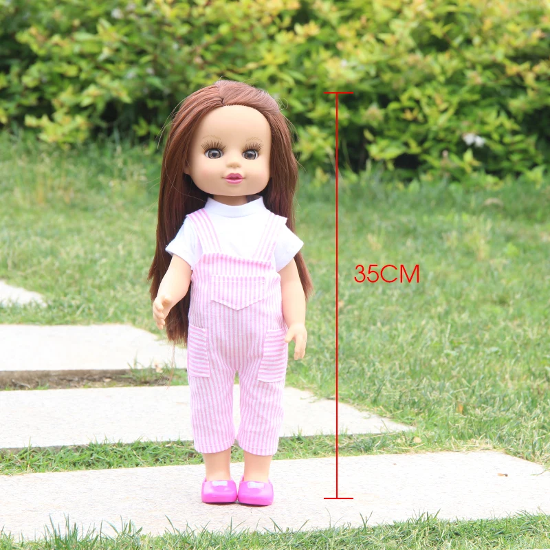 JULI SANG 35CM Reborn Baby Doll Legetøj Til Piger Naturtro Fuld Silikone Sovende Ledsage Dukke Fødselsdagsgave Bebe Genfødt