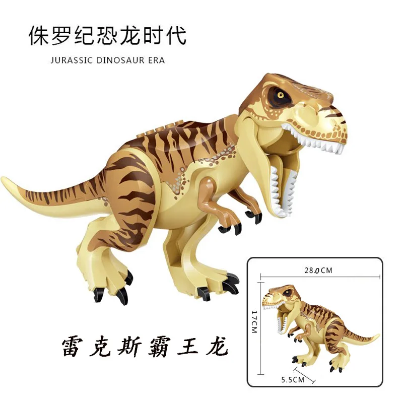 Jura-Serien Big Size Dinosaur Dyr Park Byggesten Legetøj Til Børn Dilophosaurus Tyrannosaurus Triceratops Modeller Gave