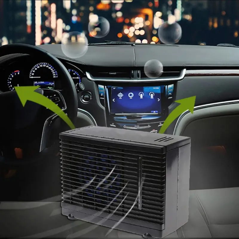 Justerbar 12V 60W Bil klimaanlægget Køler køleventilator Vand-Is Fordampning Køligere Portable 2 hastighed n utroligt populære