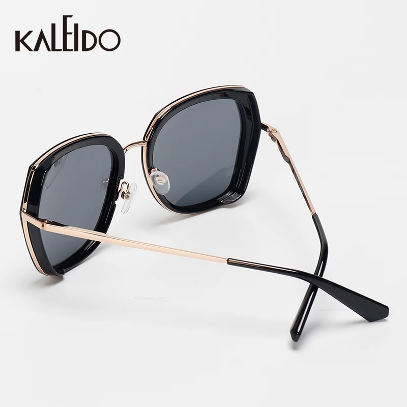 KALEIDO Sort Sol Briller Til Kvinder Mode 2020 Sommeren Polycarbonat Linse TR og aluminium Stel UV400 Anti-Reflekterende solbriller