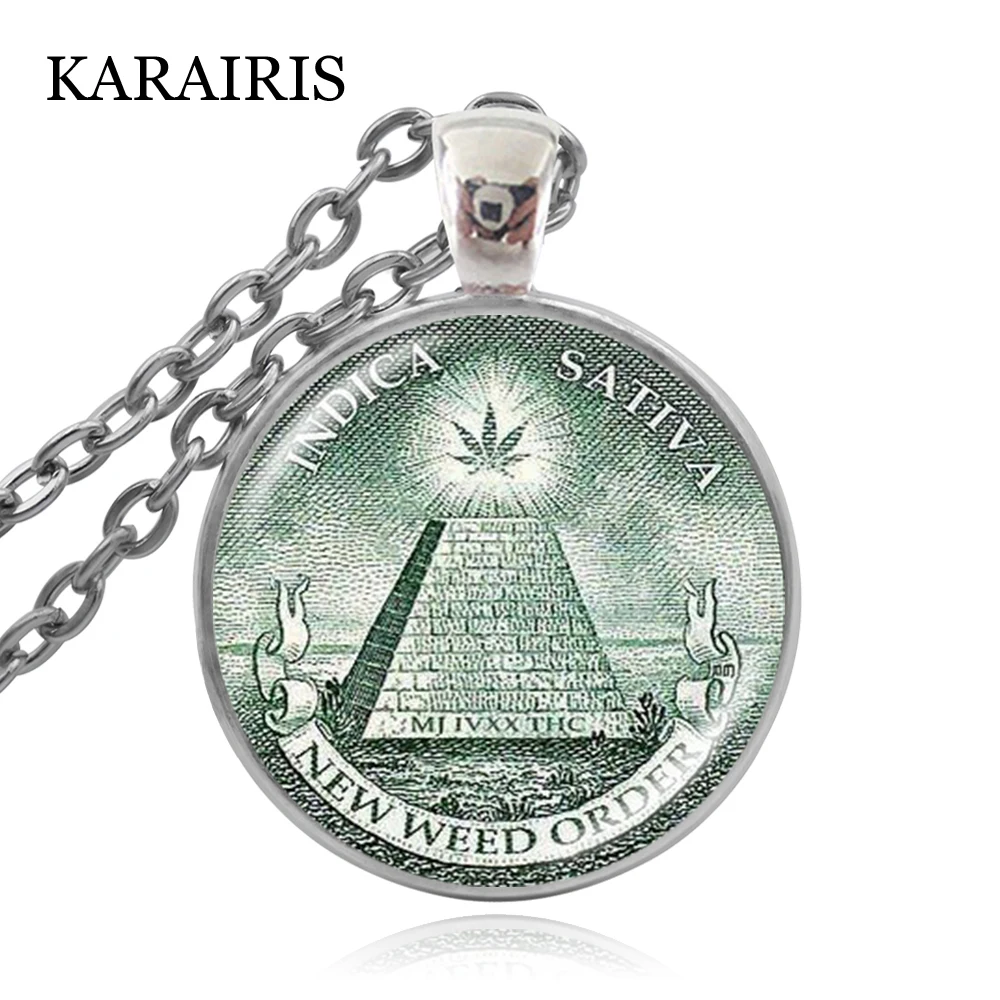 KARAIRIS Vintage Cannabiss Ukrudt Hash Blad Halskæder, Charms Kvinder Mand Glas Kuppel Vedhæng Mode Smykker Halskæde Gaver
