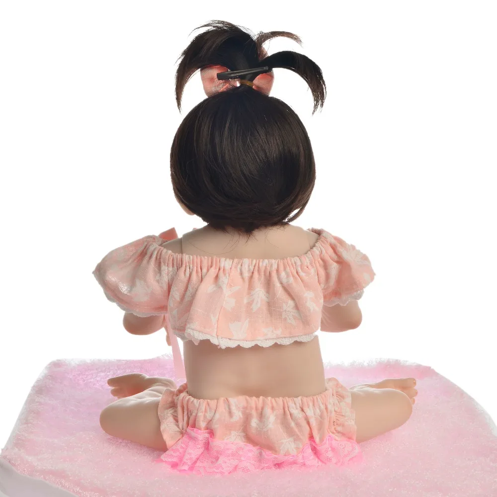 KEIUMI Dejlige Baby Genfødt Pige Dukke Fuld Silikone Krop Naturtro Doll Nyfødte Prinsesse Babyer Bebe Bade Toy Fødselsdagsgave