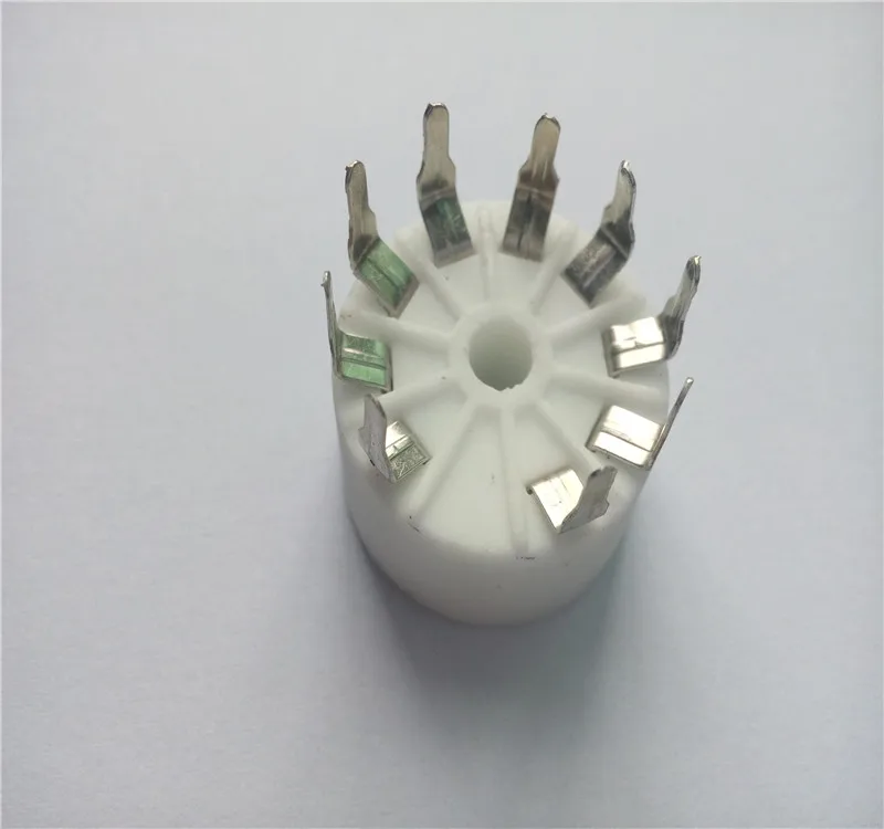 Keramiske rør socket GZC9-Y-3 GZC9-Y-3-G, 9-pin forgyldt elektroniske rør stikkontakten for 12AX7 12AT7 6p1 6n2 rør forstærker