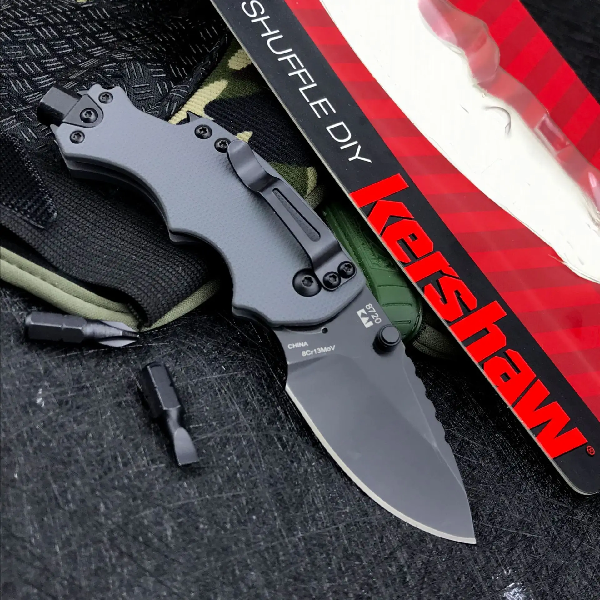 Kershaw 8720 Blande EDC Kompakt Multifunktions Mini Taktiske Folde Kniv Lomme Kniv Sort Hver Dag Utility Knive