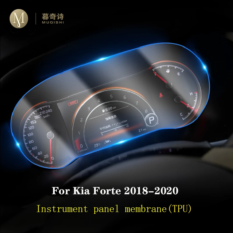 Kia Forte 2018-2020 Automotive interiør instrumentpanel membran LCD-tv med TPU beskyttende film Anti-ridse Tilbehør