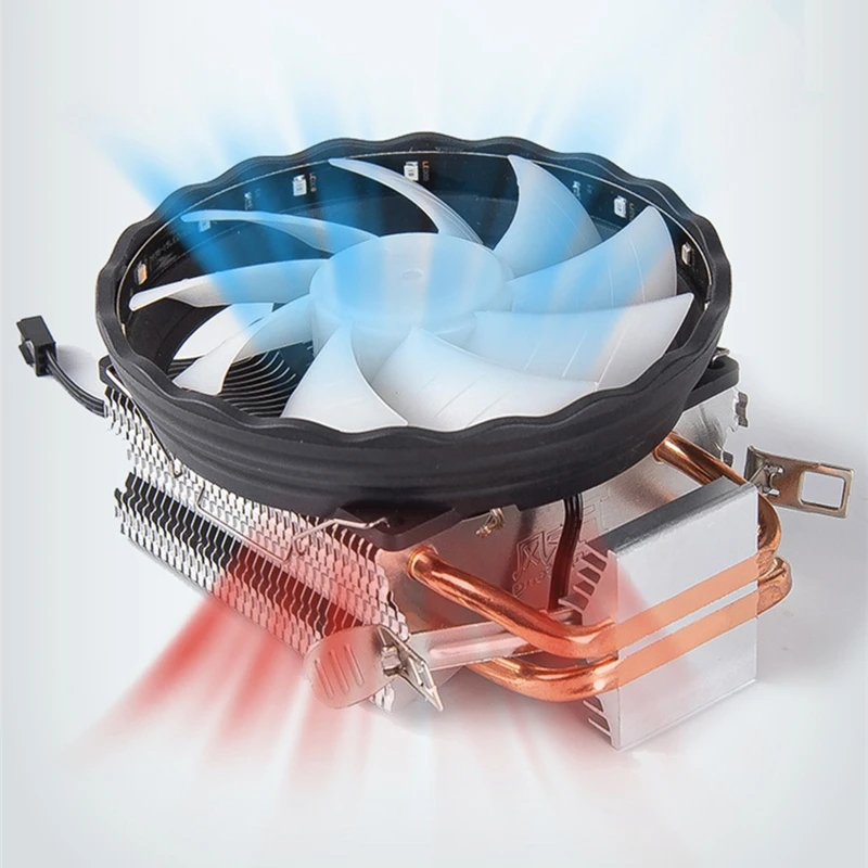 Kobber Heatpipe CPU Køler til Aurora Light Ventilator 90mm med RGB LGA 2011 Heatsink Radiator