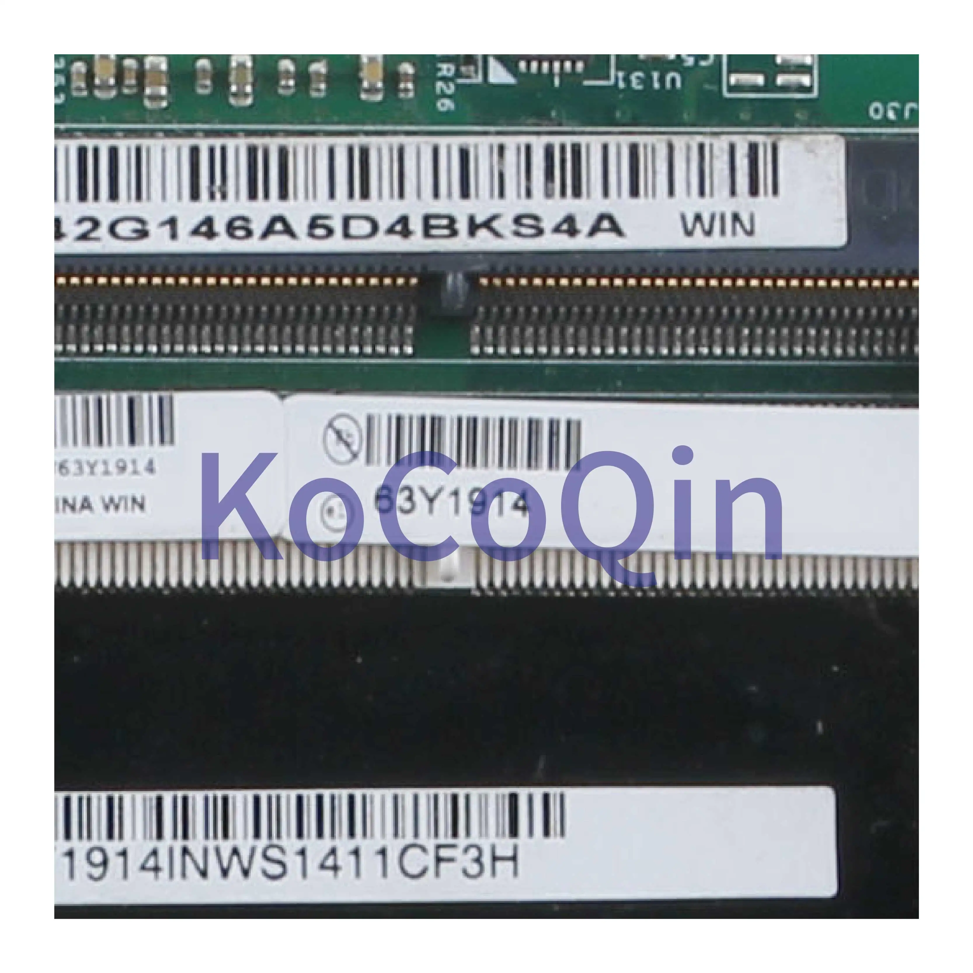 KoCoQin Laptop bundkort Til LENOVO Thinkpad T420S Core I5-2520M Bundkort 63Y1914 H0223-4 48.4KE58.041 QM67