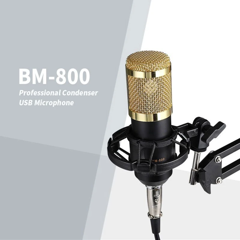 Kondensator Mikrofon Bundt BM-800 Mikrofon Sæt til Stu dio Optagelse & Brocasting Mikrofon Kit til Pc
