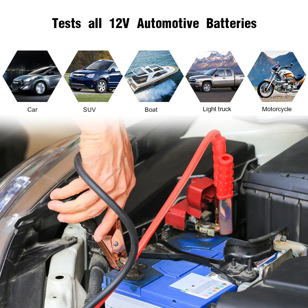 KONNWEI KW208 Batteri Tester Bil Digital 12V 100-2000CCA Cranking afgiftssystem, Test Af Biler Batteri Kapacitet Tester