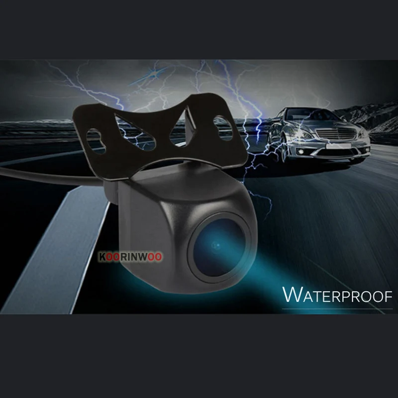 Koorinwoo Bred Grad AHD 1080P Bil førerspejlets Kamera Fish Eye Night Vision Omvendt Kamera Kuffert Parkering Hjælpe 12V Video System