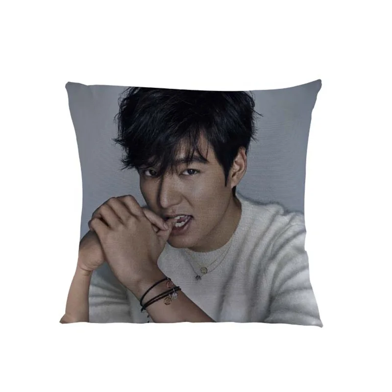 Korea Kendte Serie Sofa Kaste Puder Smuk Lee Min Ho 45x45cm Bomuld Pillowsham Dekorativ Pude uden fyldning