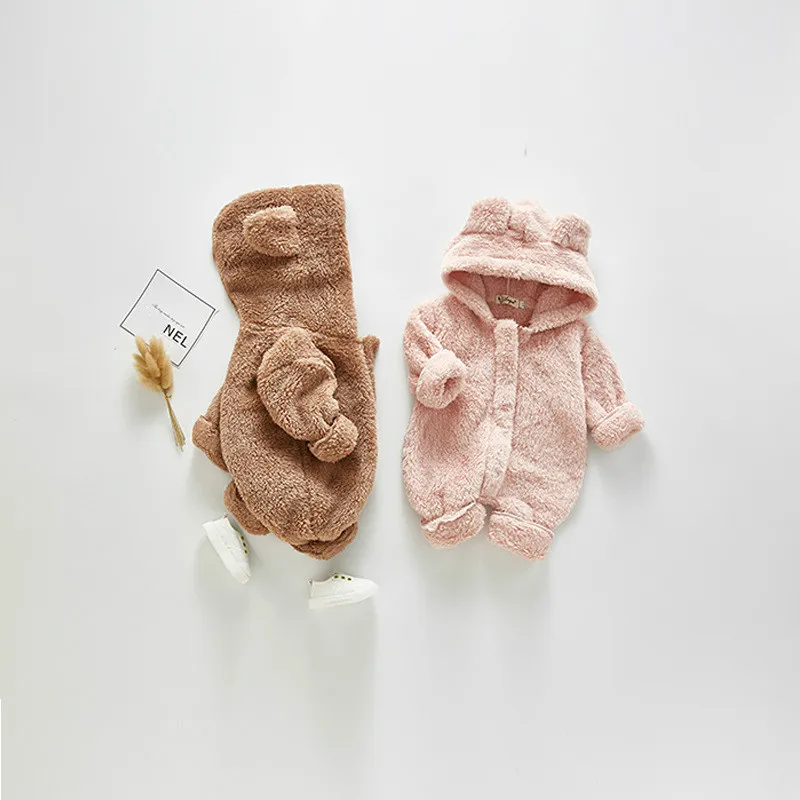 Koreanske version af vinteren Baby Pige baby Sparkedragt bløde buksedragt baby ud af romper New Born Baby Tøj