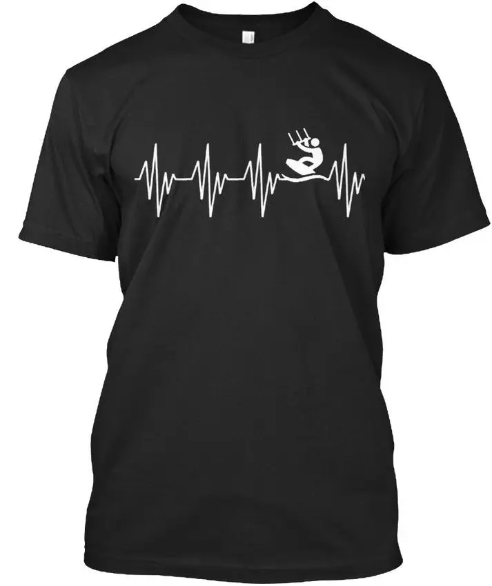 Kortærmet T-Shirt T-Shirt i Bomuld Mænd kortærmet t-Shirts Kitesurf I Mit Hjerteslag S Stylisches Logo Skjorter