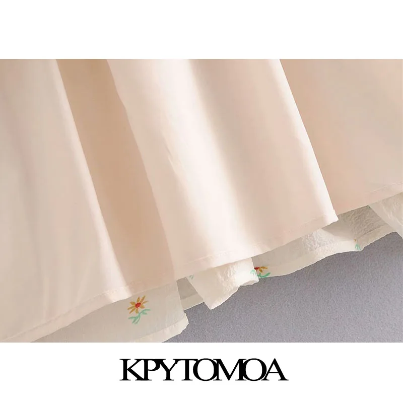 KPYTOMOA Kvinder 2020 Sød Mode Blomster Print Pjusket Mini Kjole Vintage-Pladsen Krave Lanterne Ærme Kvindelige Kjoler Vestidos