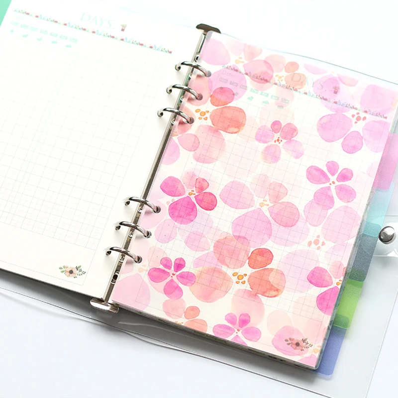 Kreative A5 A6 A7 Farvet Notebook-Indeks Side Mat Dække Spiral Dagbog Planner Papir Bemærk Bog, Kategori Sider Papirvarer
