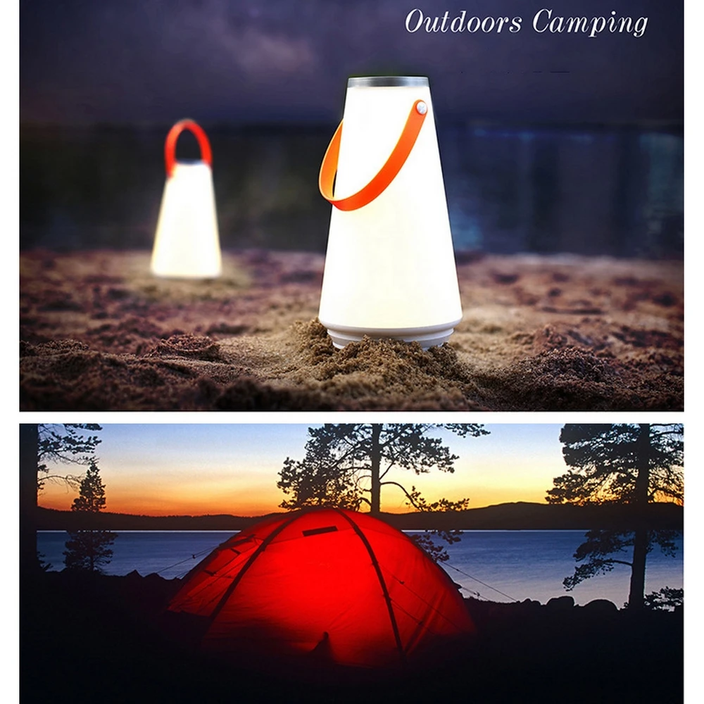 Kreative LED Nat Lys med Hjem bordlampe USB-Genopladelige Bærbare Trådløse Touch Skifte Udendørs Camping Nødsituation Lys