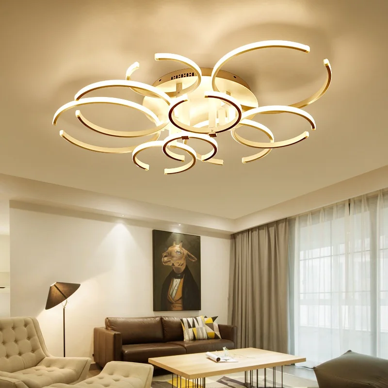 Kreative Runde C Art LED Loft Lampe Stue, Soveværelse, Spisestue Midtergangen Loft Lys Kommerciel belysning