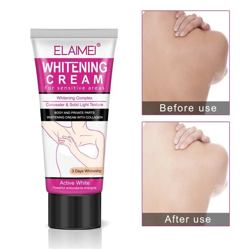 Kroppen Underarm Whitening Cream Fugtgivende Body Lotion Øjeblikkelig Mørk Hud Blegemiddel Lotion Concealer