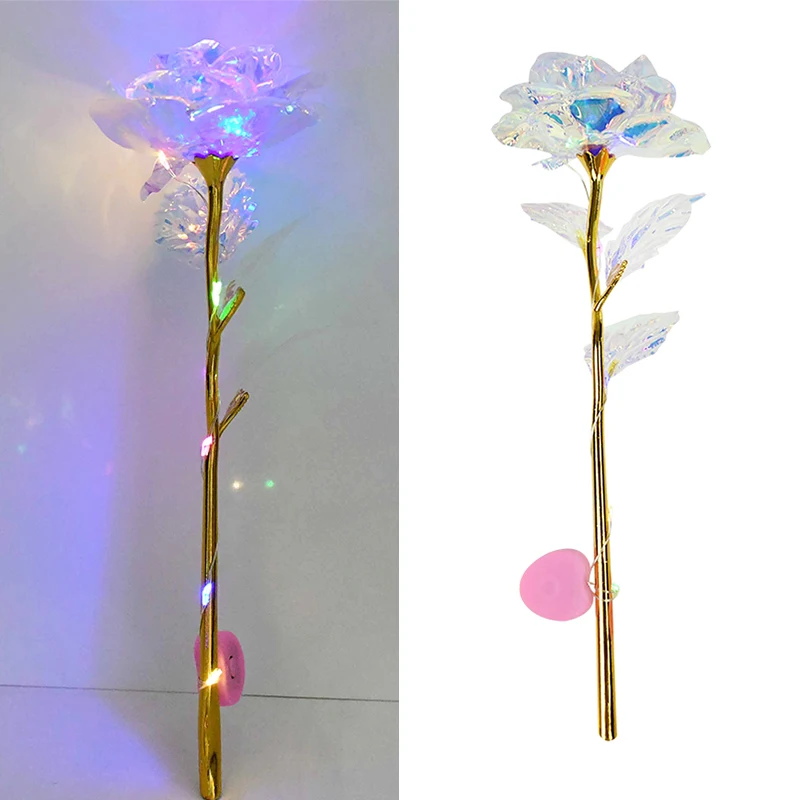 Kunstige Evige Rose Farverige LED-Lys-Kunstige Blomster Glødende Bryllup Dekoration Valentines Dag nytår Gave Roser